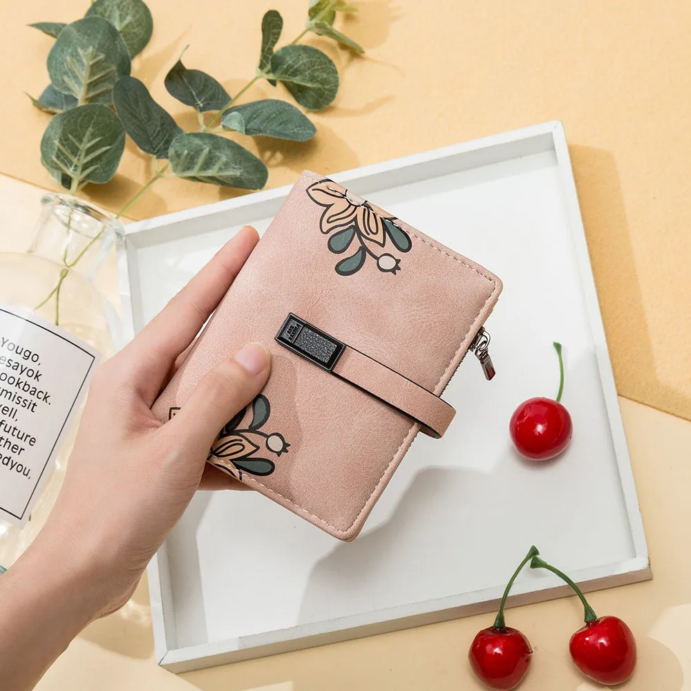 MIXY кожаный женский кошелек модные женские кошельки с цветочным принтом короткий