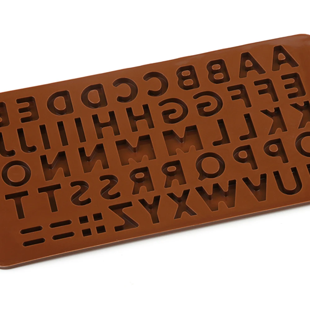 

Silicone Chocolate Baking Mold Cake Decorating Tools Little English Letters Non-stick Bakeware for Chocolate,Fudge,Candy,Resin