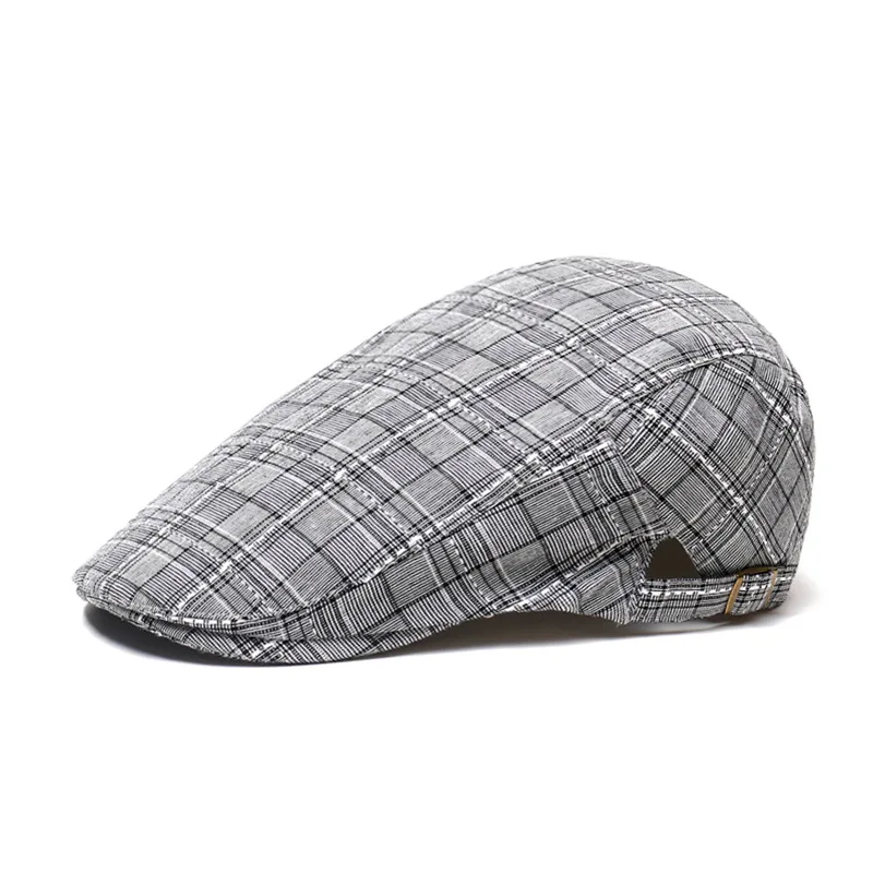 Men's Spring and Summer Tide Shade Beret Forward Cap Plaid Baseball | Аксессуары для одежды