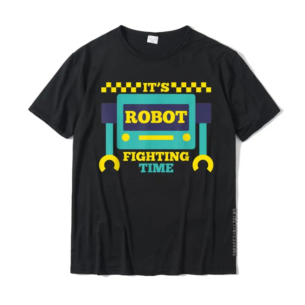 

Забавная Мужская футболка It's Robot Fighting Time с рисунком роботов, инженеров, боевых роботов