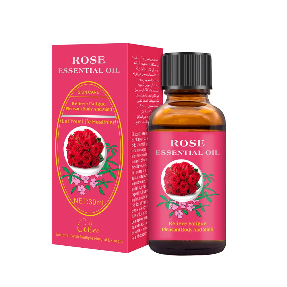 купить New Product Pure Plant Essential Oil Rose Body Massage Oil 30ml Thermal Body Rose Essential Oil For Scrape Therapy SPA в интернет-магазине