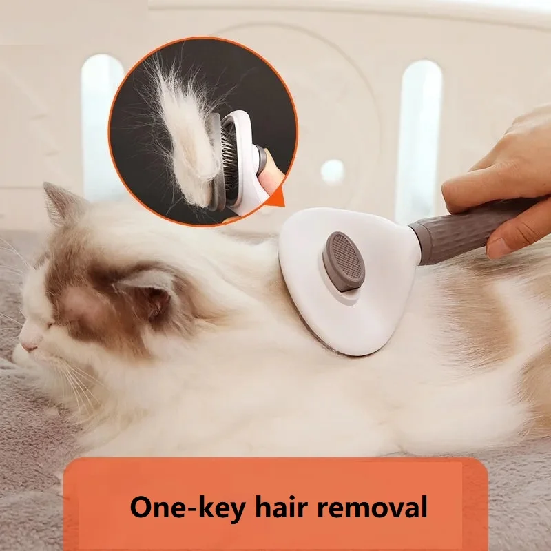 

Pet Cat Grooming One Key Hair Remover Comb