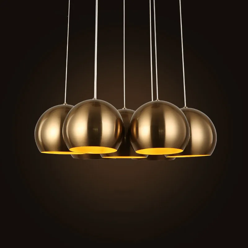 Винтажная Золотая люстра в стиле лофт освесветильник для ресторана бар кафе