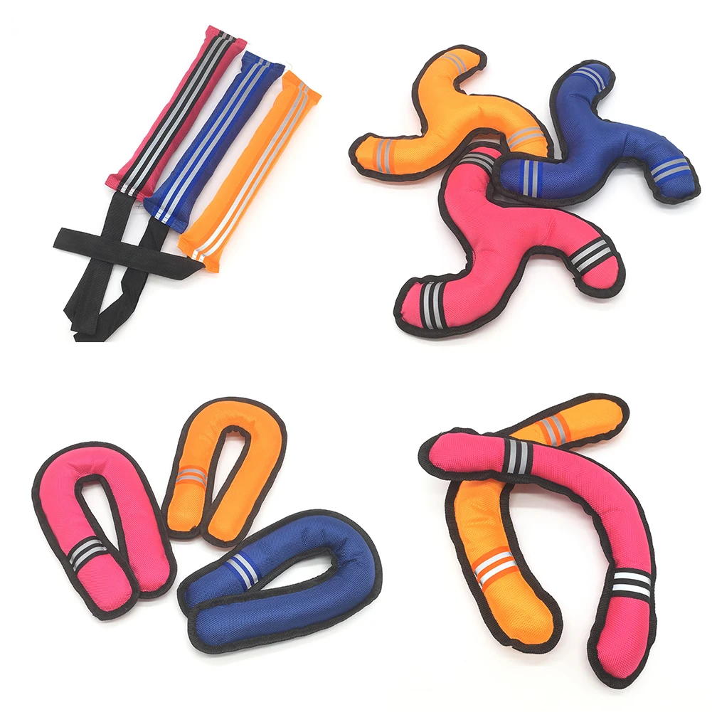 Собаки летающие Дисковые игрушки Светоотражающие Бумеранг укуса устойчивые