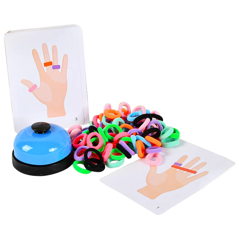 

Elastic Finger Ring Set Hand Grip Ring Puzzle Educational Game for Kids Educational Game Reusable Finger Loop Stretchy String Ba