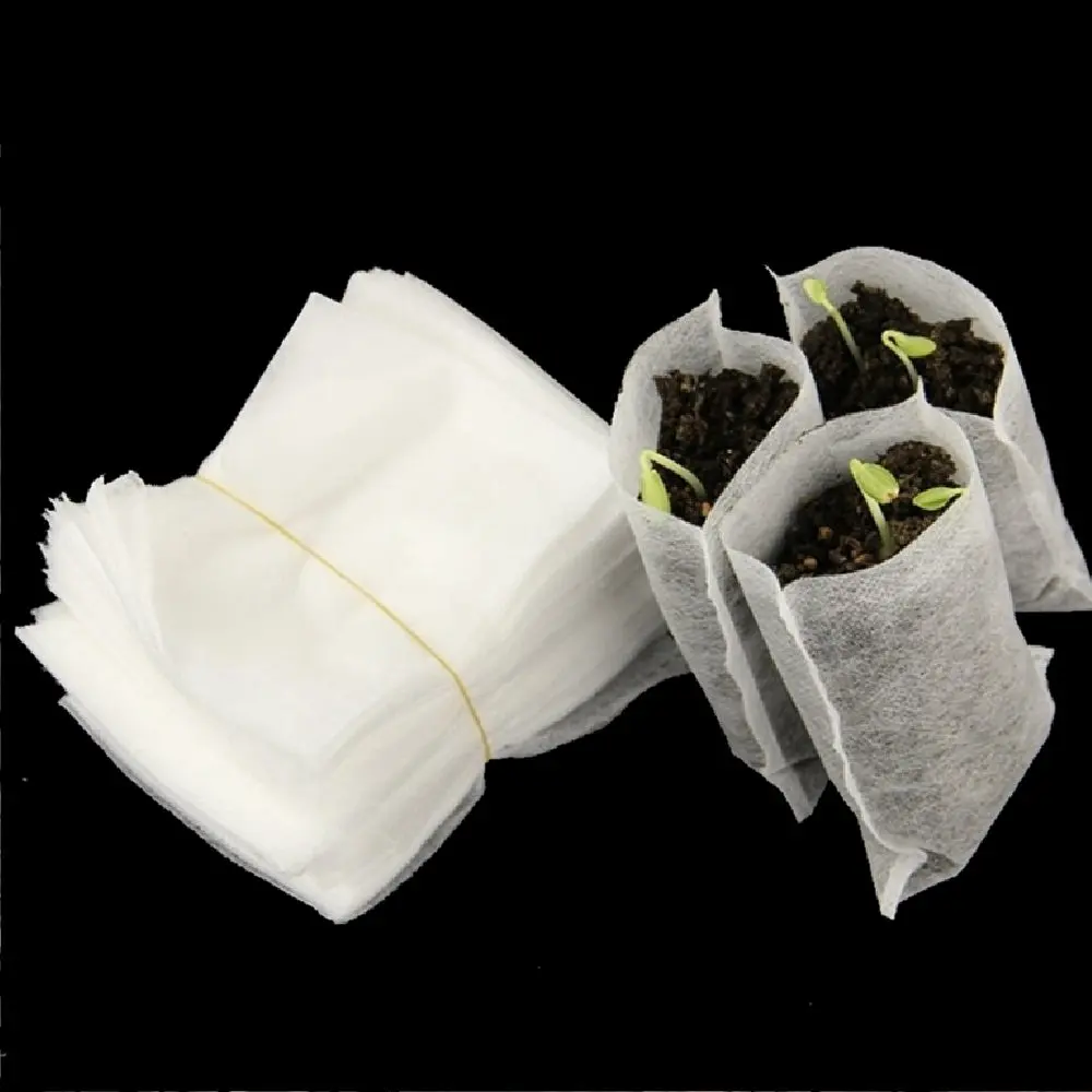 100pcs pack 8*10 см Ткань Уличные цветочные горшки питомники выращивания саженцев из