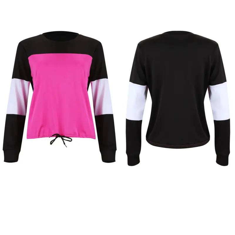 Женская одежда новинка женская спортивная футболка с длинным рукавом комплект