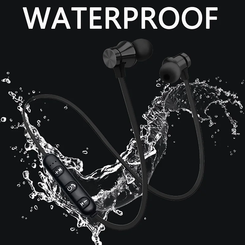 Магнитные беспроводные Bluetooth наушники стереонаушники с шейным ободом для