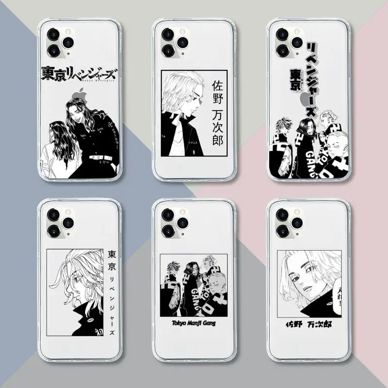 

Tokyo Revengers manjiro Phone Case Transparent For iPhone 13 12 11 pro mini XS XR X max 5 6 s 7 8 plus Soft Clear Mobile bags