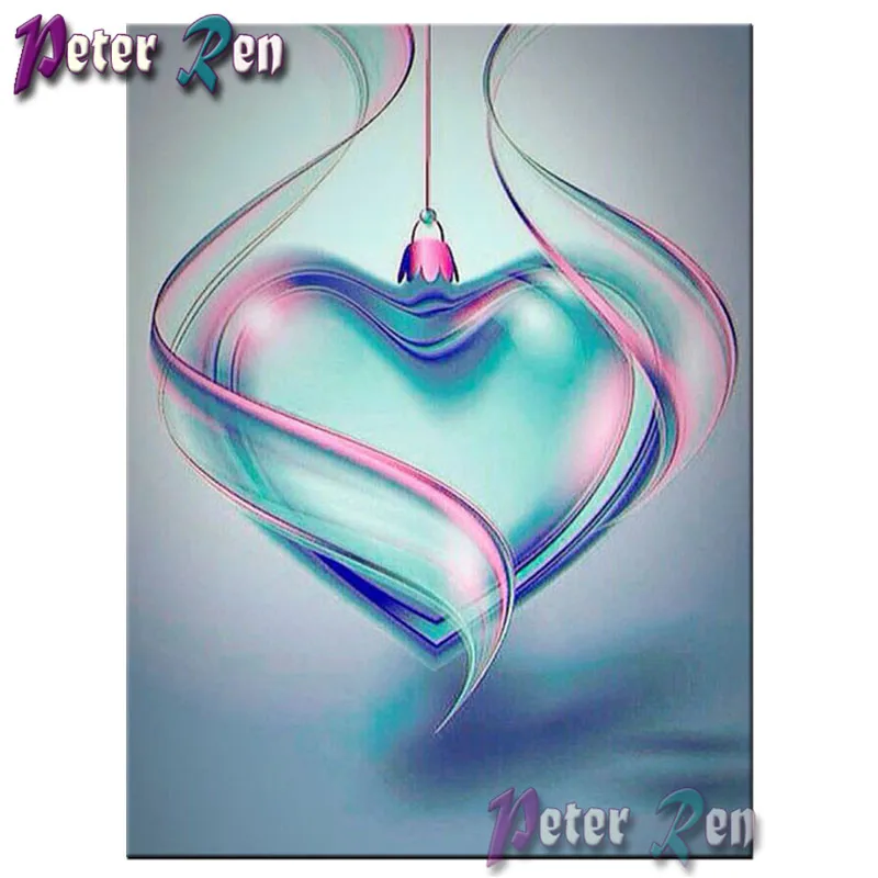 

Landscape Colored love pendants Diamond Painting full Square\Round Rhinestone Embroidery Mosaic pictures Handmade Wedding gift