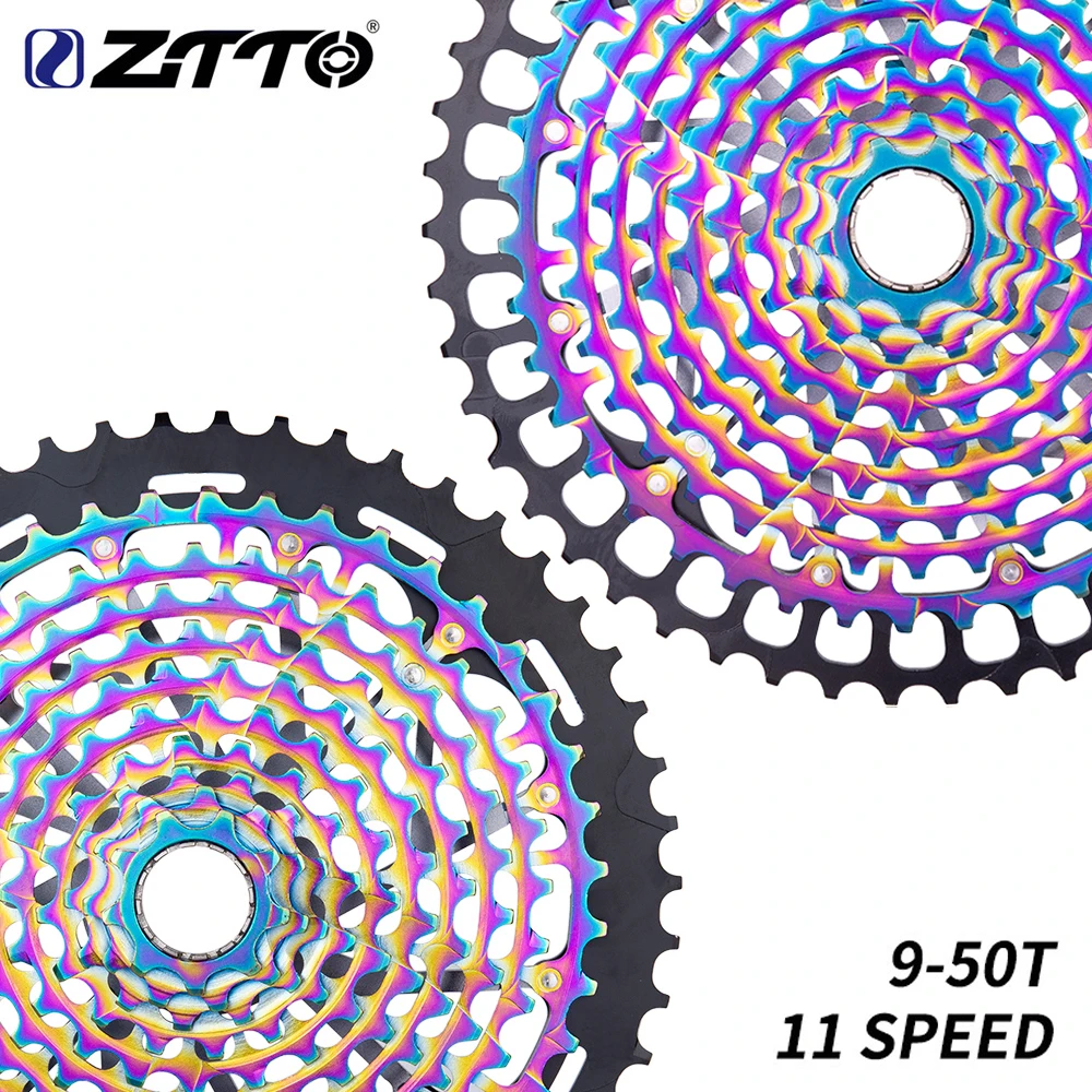 ZTTO MTB 11 скоростей 9-50T велосипедная кассета ULT 11s 9T XD ступица Радуга полный стальной горный велосипед 11 скоростей маховик звездочка