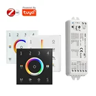 Умный светодиодный пульт управления TUYA Zigbee, 5 в 1, 12 В постоянного тока, 24 В, RGB, RGBW, RGBCW, RGBCCT, лента с сенсорным управлением, 2,4 ГГц, голосовое управление Alexa Echo Plus