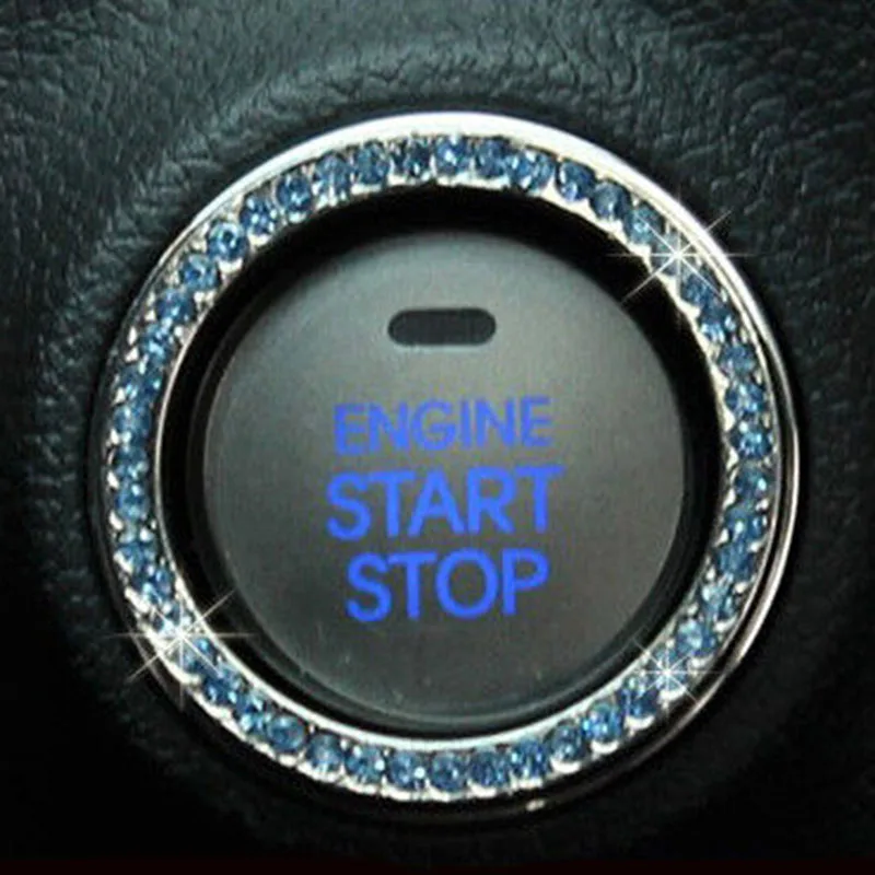 

Car one-key start, ignition key rhinestone diamond decoration ring for Toyota Corolla RAV4 Yaris Honda Civic Accord Fit