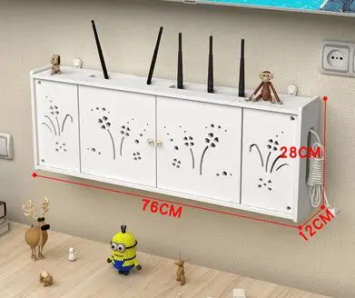C Беспроводной роутер коробка для хранения гостиной Розетка wifi декорация Панч- настенная ТВ-приставка стойка pf83012 - Цвет: C