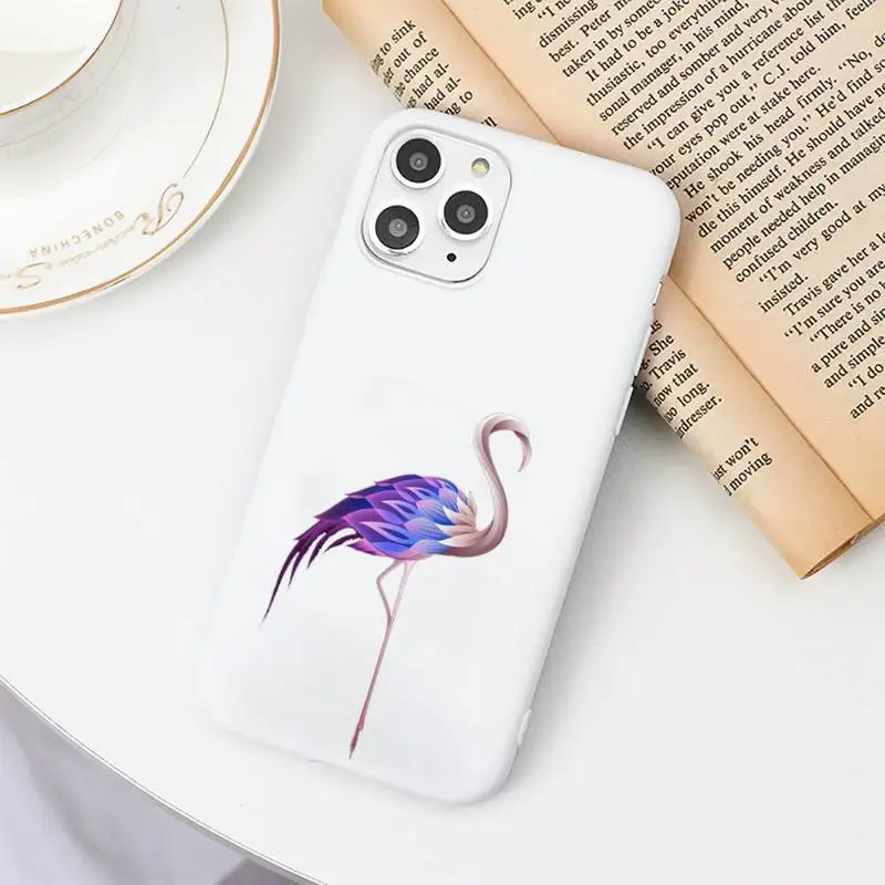 

Flamingo animal picture Phone Case Candy Color for iPhone 6 7 8 11 12 s mini pro X XS XR MAX Plus