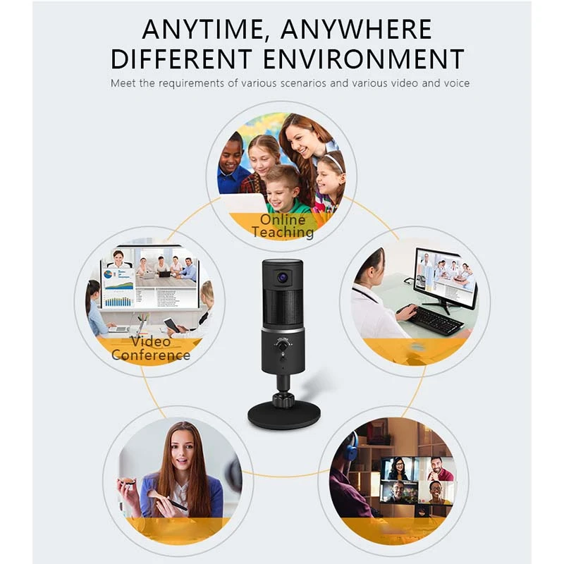 

Condenser USB Digital Video Microphone Cam Computer Studio Mic Pc Microphone with Webcam