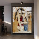 Абстрактная привлекательная Картина на холсте для мужчин и женщин, плакат и принты для обнаженных влюбленных, настенные художественные картины для гостиной, домашний декор