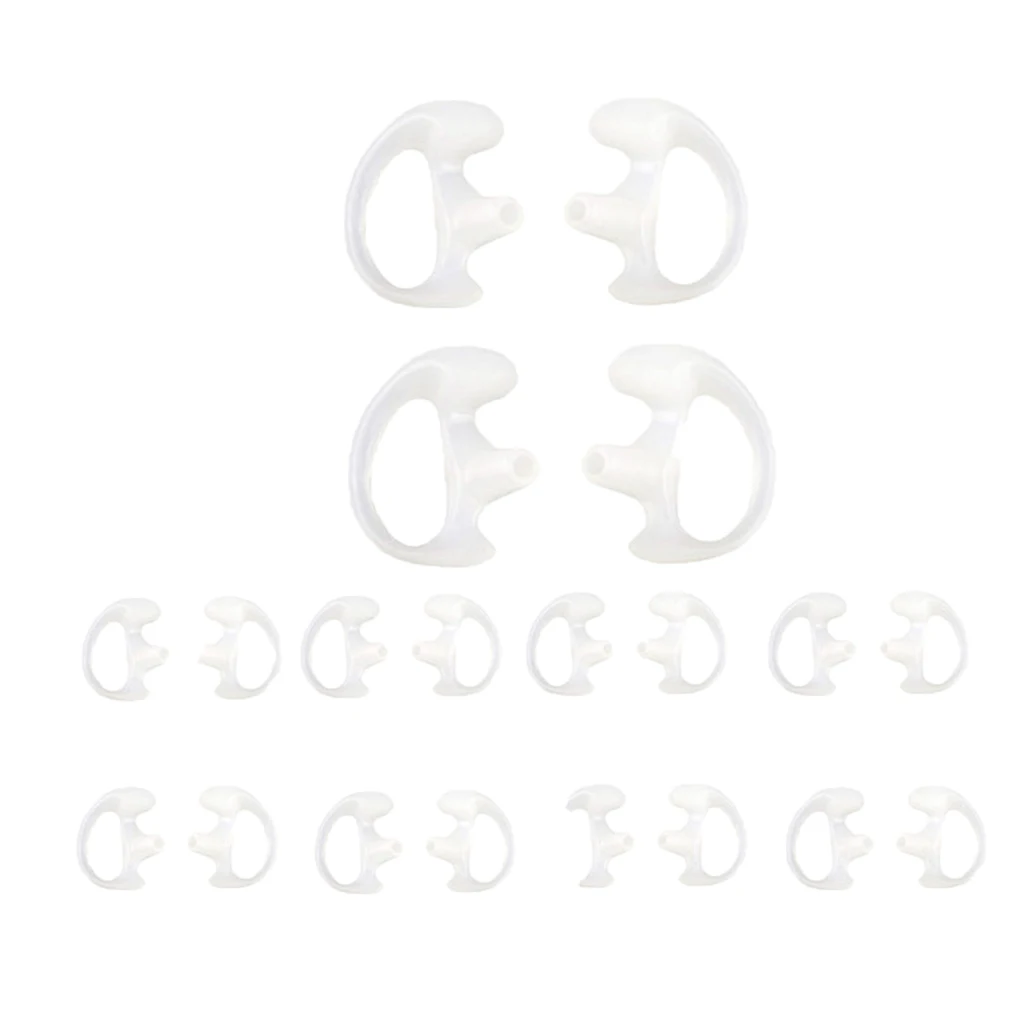 

20 Pcs Clear Silicone Earbud For Walkie Talkie Acoustic