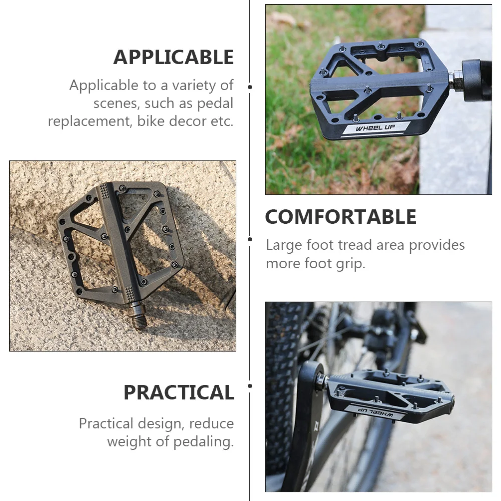 

1 Pair Non-slip Bike Treadle Pedals Nylon Bike Treadles Bearing Bike Pedals