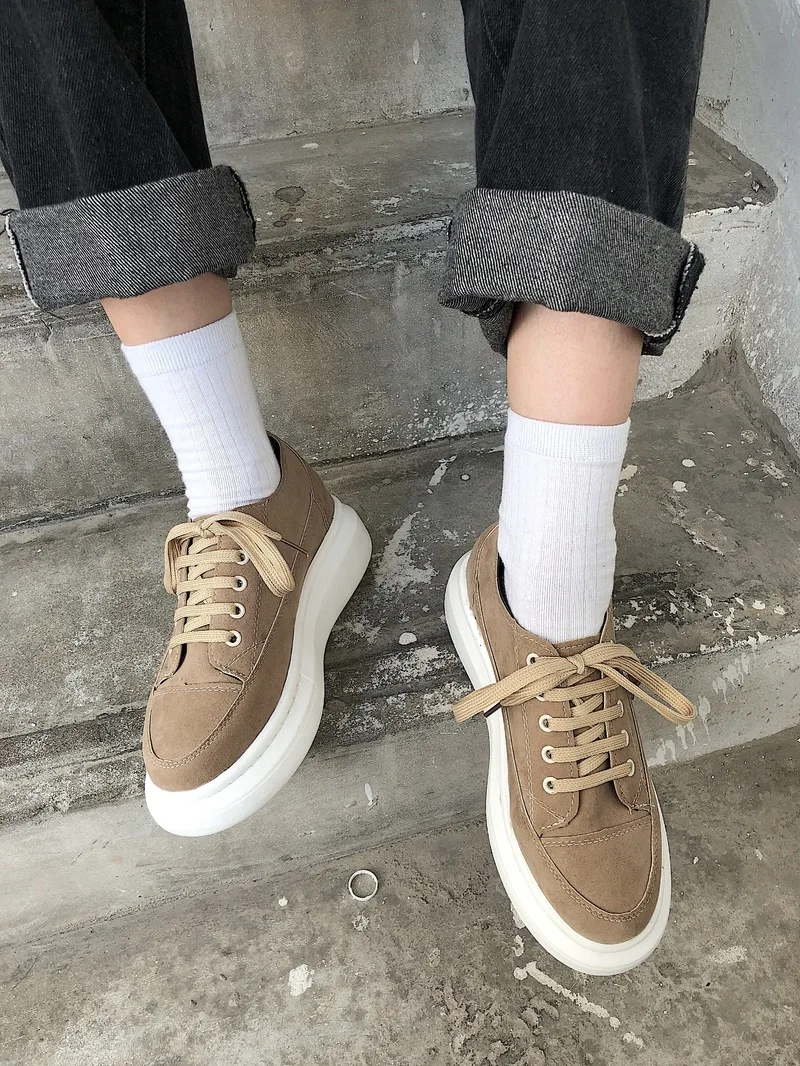 

Spring/Autumn Fashion Platform Sneakers Casual Cloth Increase Height Wild Outdoor Walking Women Shoes Tenis Feminino W34-02
