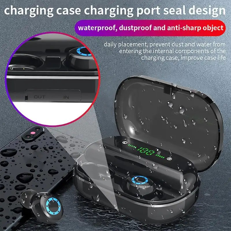 V12 наушники вкладыши TWS беспроводные Bluetooth сенсорное управление стерео