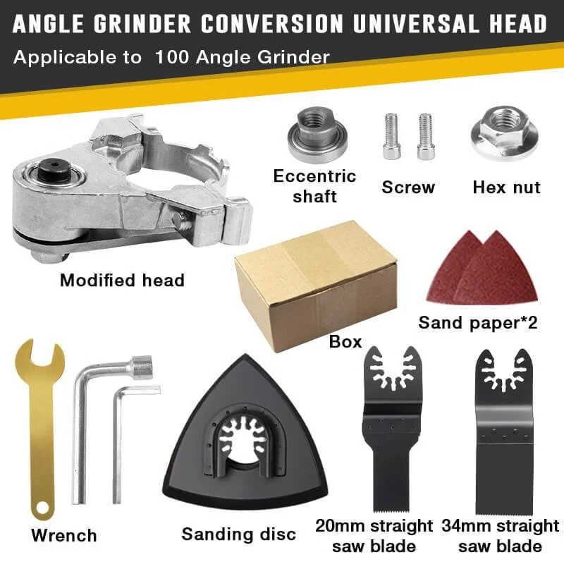 Angle Grinder To Grooving Machine Adapter Angle Grinder Conversion Universal Head Kit For 100 Model Woodworking Tool Dropship enlarge