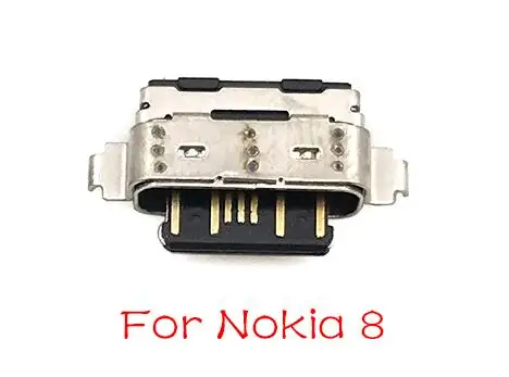 2 шт./лот разъем Micro Usb зарядный порт для Nokia 3 6 7 Plus 8 6,1 7,1 5,1 Plus X5 X6 X7 запасные части - Цвет: For Nokia 8