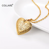 collare photo locket necklace rose gold silver color stainless steel birthday gift fashion pendant neckalace p301