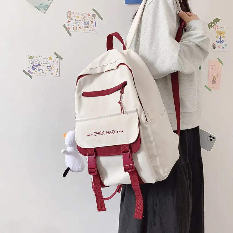 

Нейлон 2020 новая Студенческая Корейская школьная сумка Мода маленькая свежая большой Ёмкость рюкзак для отдыха на открытом воздухе для любо...