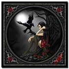 5D сделай сам, алмазная Готическая фантазия, искусство, опавший ангел, ворона, вышивка, алмазная живопись, портретная коллекция, абстрактная алмазная живопись