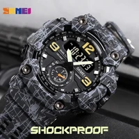skmei waterproof luminous sports chronograph watch mens army camouflage special forces japanese movement electronic watch 1637
