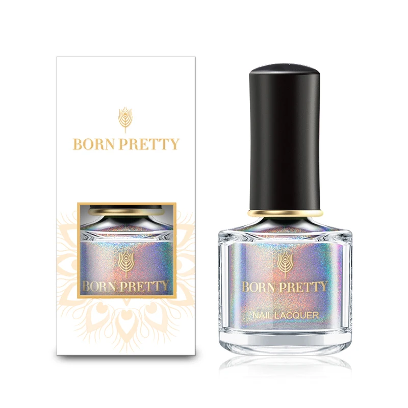 BORN PRETTY 6 мл голографический лак для ногтей быстросохнущая серия Flourish лазерный