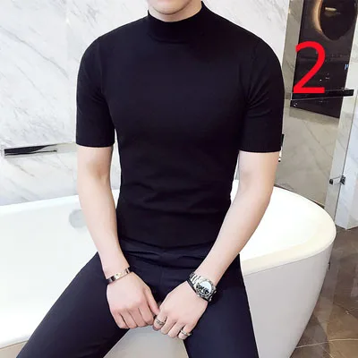 

Tide brand men's short-sleeved t-shirt 2021 summer new trend wild ice silk men's clothing