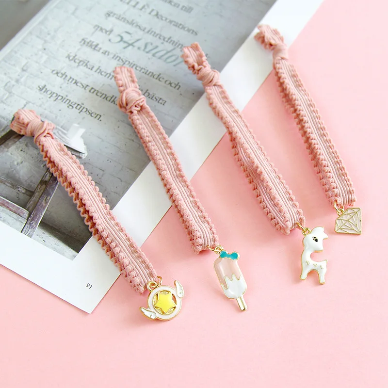 Резинка для волос с милым сердцем девочек аксессуары элегантная розовая