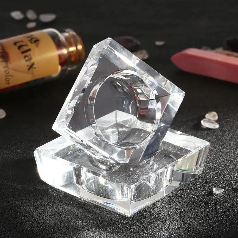 КВАДРАТНЫЙ Хрустальный подсвечник прозрачные подарки ручной работы украшение