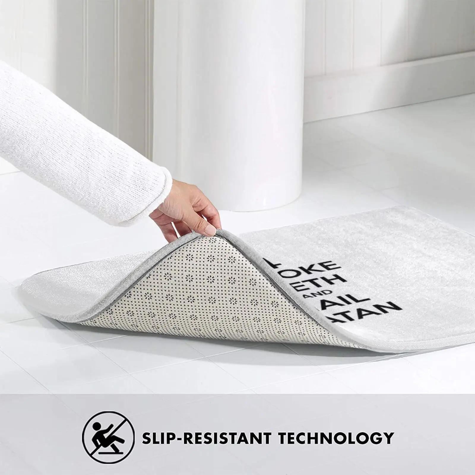 Дымовой коврик мягкий нескользящий с изображением лекарства сатаны Люцифера |