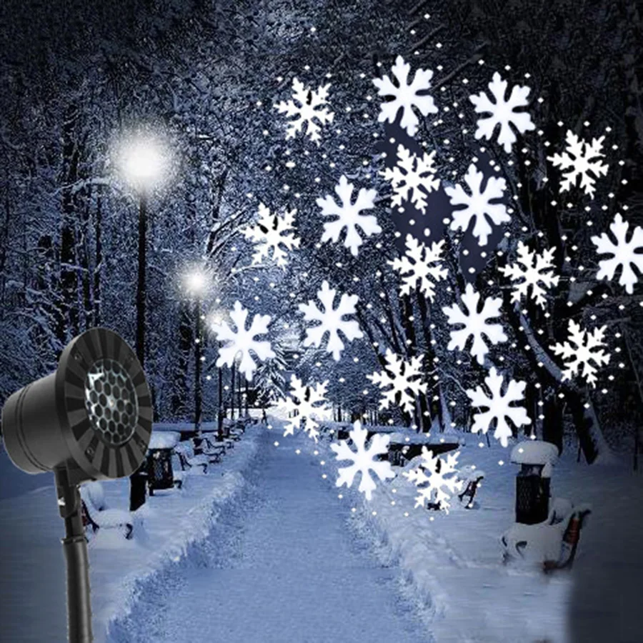 Проектор со снежинками внешний динамический проектор для рождественских