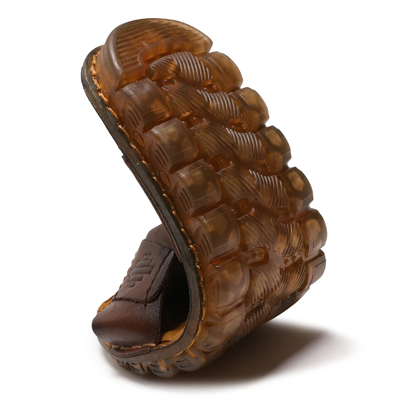 Мужские кожаные сандалии Летняя обувь из натуральной кожи Дышащие повседневные