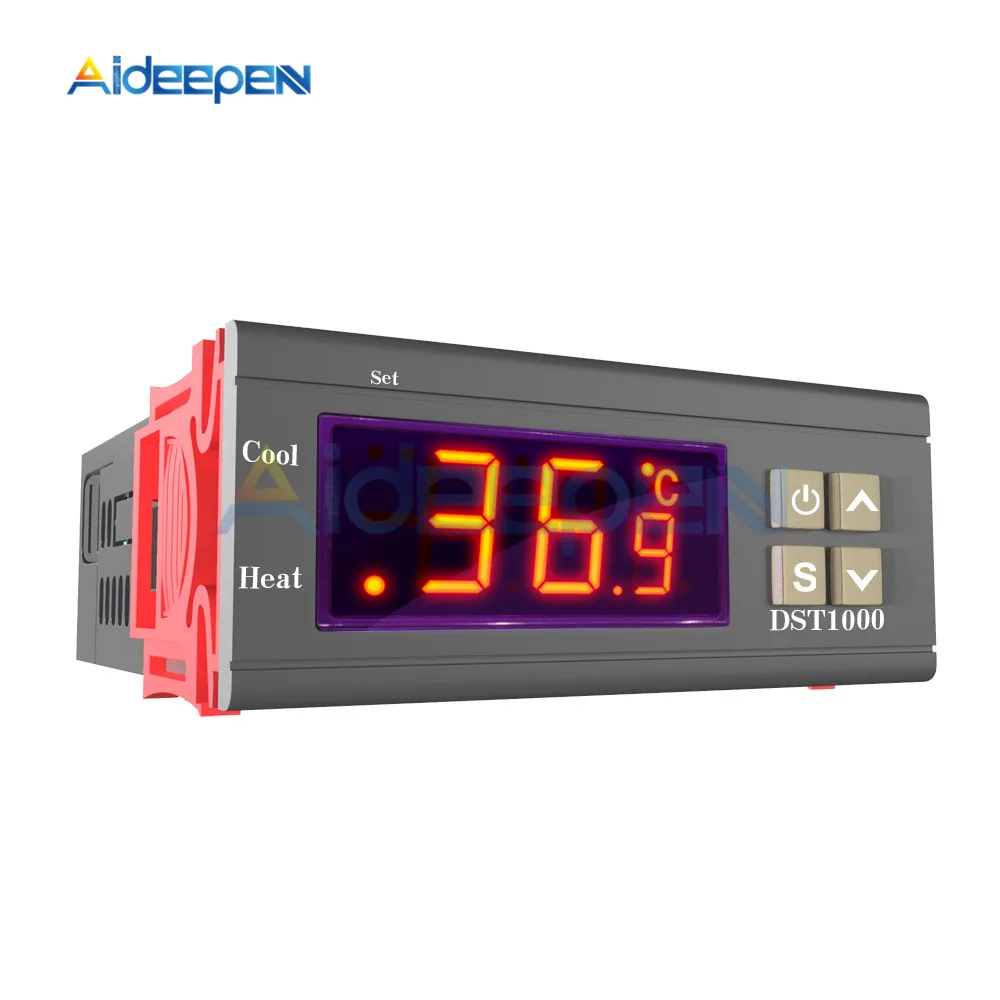 DST1000 STC-1000 12 В 24 в 110 В 220 В светодиодный цифровой регулятор температуры инкубатор терморегулятор Термостат с нагревателем охладитель
