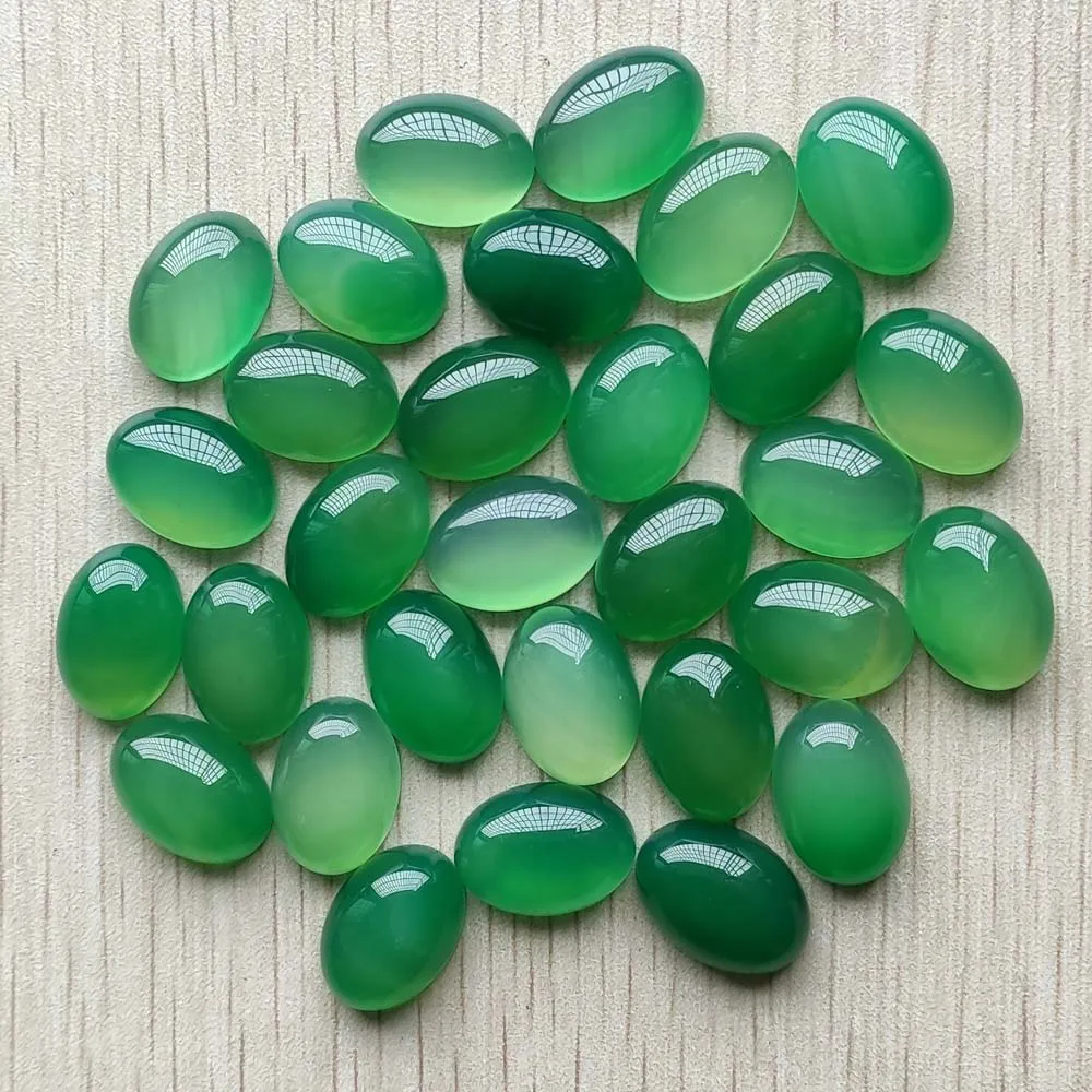 

Wholesale 30pcs/lot 13x18MM high Quality natural green onyx Oval shape CABOCHON CAB Beads for jewelry making DIY beads Free