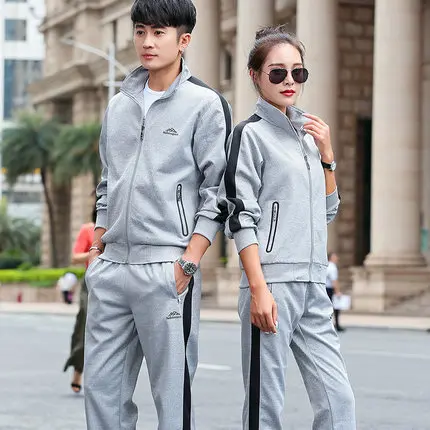 

Men and women spring and autumn lovers casual fashion suit long-sleeved Sweatshirts casual loose large size two-piece TB1848
