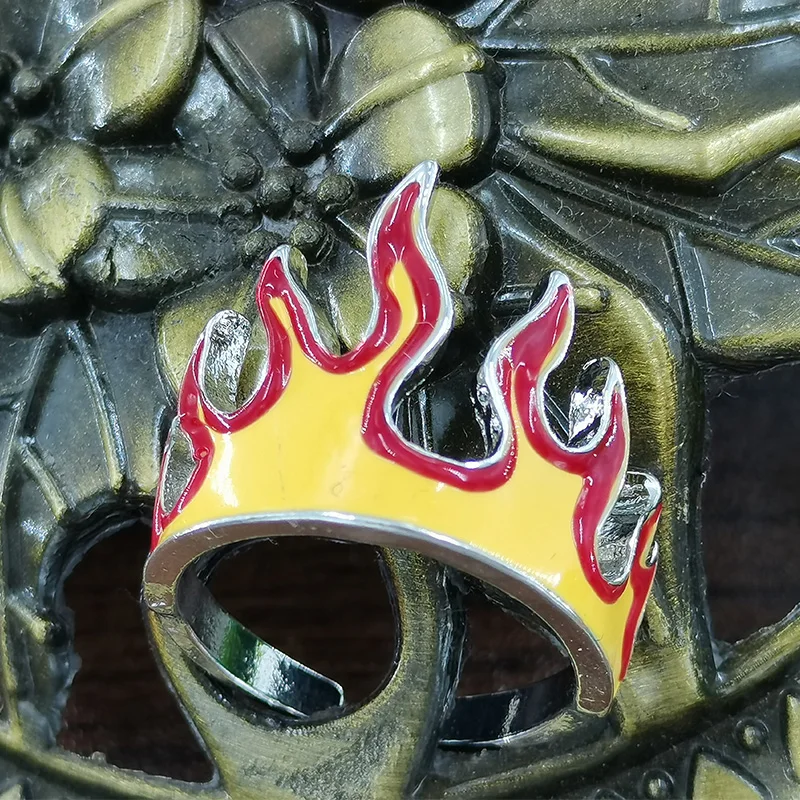 Мужское металлическое кольцо в стиле панк огня хип-хоп подарочное ювелирное