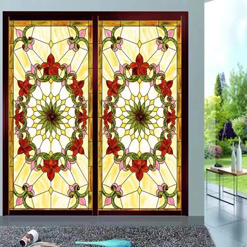 Цветная матовая стеклянная пленка в европейском стиле на заказ