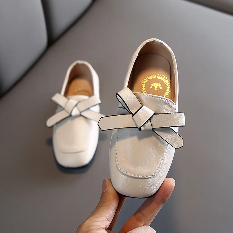 Детские туфли для девочек лоферы однотонная мягкая кожа комплект обуви