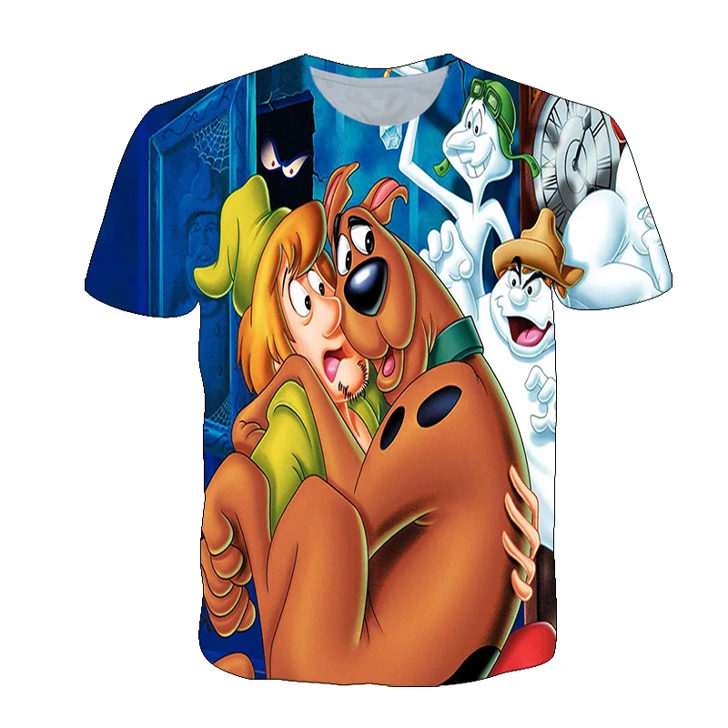 

Anime 3d Print Girls t shirt scooby doo Fashion t-shirts kids Clothes Casual tops Funny Boys T shirt Dog Animal clothes 4-14T