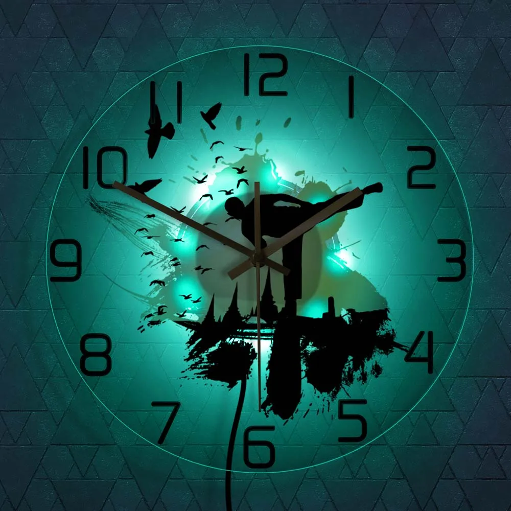 Настенные часы с принтом Karate современные тихие настенные современным дизайном