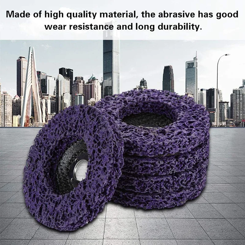 

5 Pack- 4 1/2Inch(115mm) x 7/8Inch Stripping and Clean Disc for Angle Grinders -Removes Rust,Strips Paint,Cleans Welds