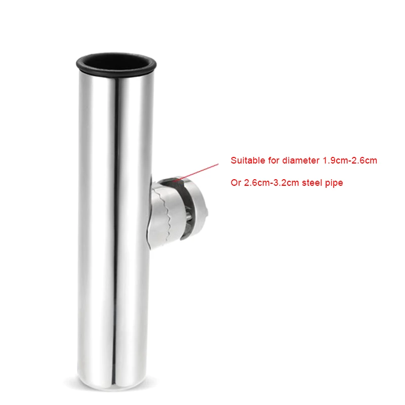 

Clamp on Boat Fishing Stainless Rod Holder for Rails 7/8" to 1"
