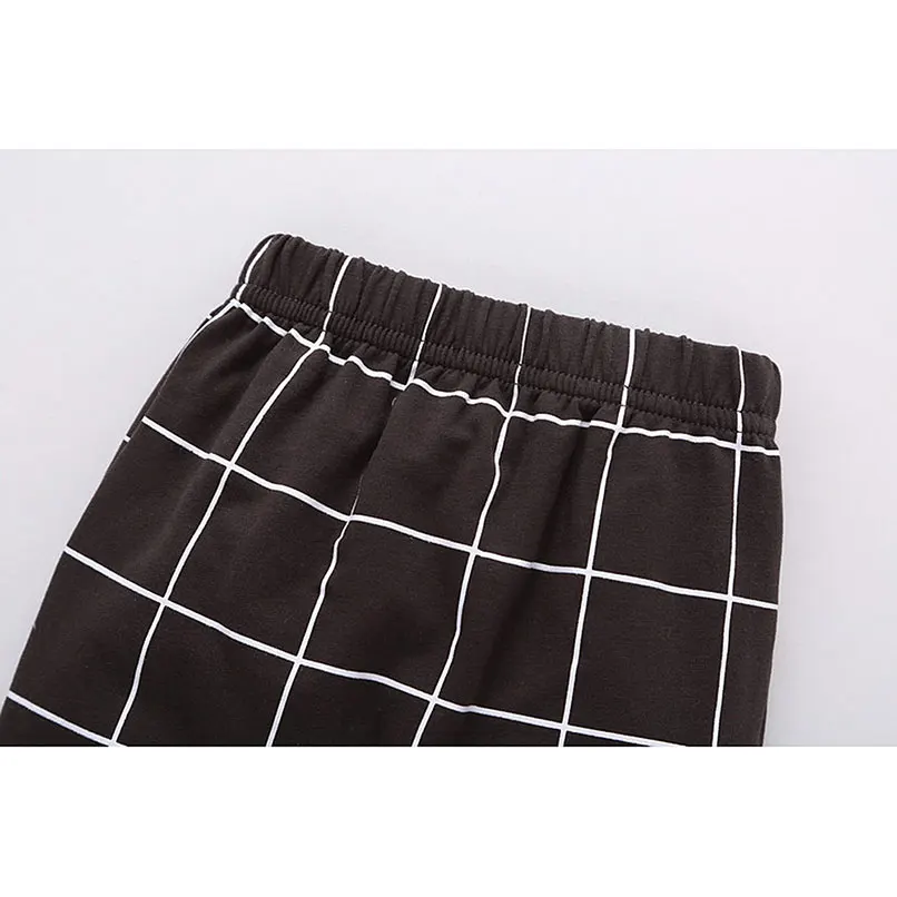 2pcs/set Top+Plaid Pants 0-6 Years hoodie Sweatshirt Baby Toddler Boy Girls Long Sleeve Autumn clothes Kids Outfit Play Mats | Детская