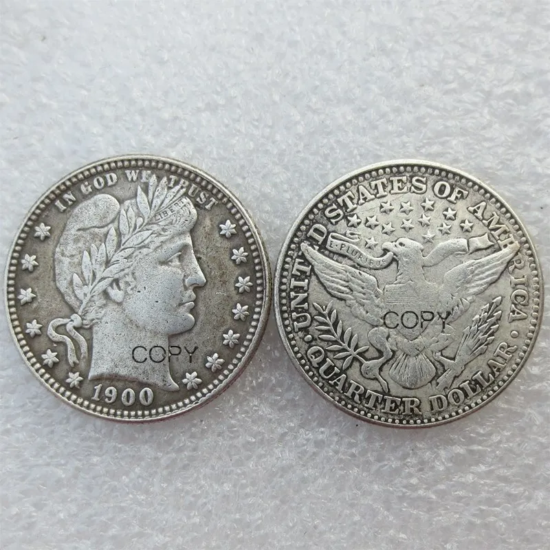 USA Barber Quarter Dollars 1900 Different Mint Silver Plated Copy Coin | Дом и сад